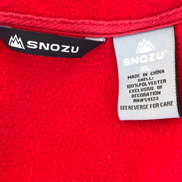Snozu red fleece size XL - Picture 6 of 6